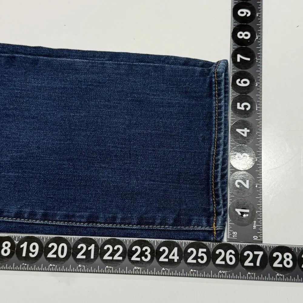 American Eagle Jeans Womens 10‎ Blue Studded Artist Bootcut Stretch Actual 33X26
